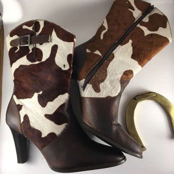 cowhide cowboy boots